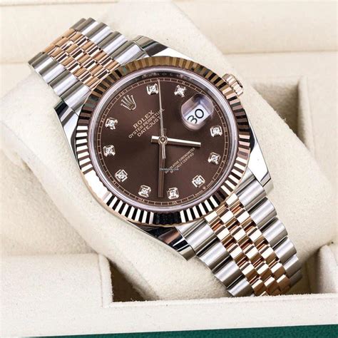 rolex datejust 41 chocolate diamond|datejust 41 oyster mm oystersteel.